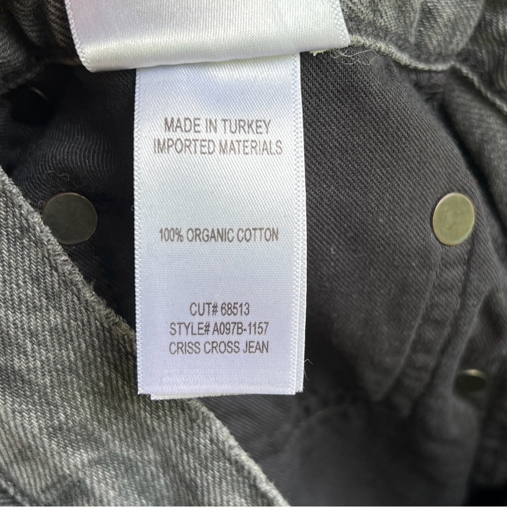 NEW Size 26 AGOLDE Criss-Cross Straight Leg Cotton Jean Synchronize Grey Wash - Picture 9 of 9